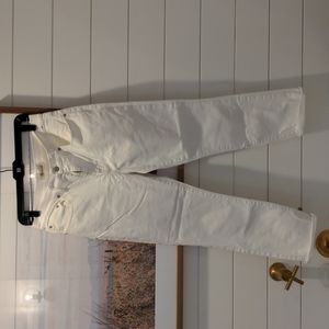 Madewell white straight crop jeans